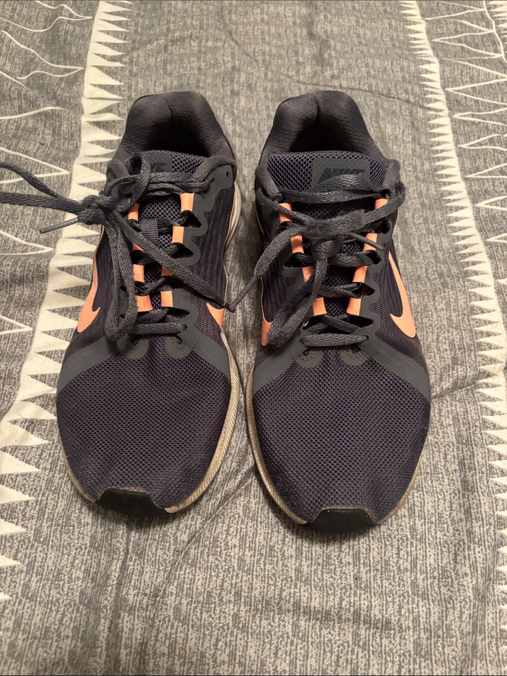 Nike Women’s Navy and Coral Athletic Running Shoes